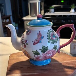 Hand Painted Vintage ( 1970’s) Dutch Wax Tea Pot by Coastline